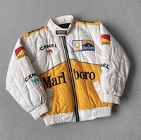 Veste de moto d'hiver matelassée avec logo brodé sur mesure pour hommes veste de course Nascar épaisse et vintage pour hommes