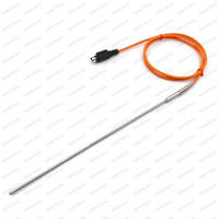 Sonde pointue à réponse rapide résistante aux hautes températures 2M en acier inoxydable câble de gaine tressé capteur de thermocouple Type K