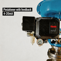 Vanne de régulation pneumatique à membrane en acier inoxydable CF8M DN80 PN40 avec positionneur mécanique Tissin TS600L et interrupteur de fin de course