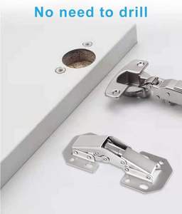 Charnières à ressort à fermeture douce à 90 degrés, montage en surface, installation facile, charnières de placard de cuisine dissimulées - Product Image 5
