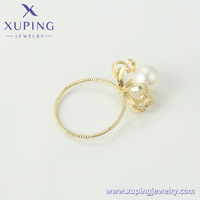15351 Xuping Sieraden Elegante Uitverkoop Ring Vrouwen 14K Gouden Kleur Oude Koninklijke Mode Parel Ringen