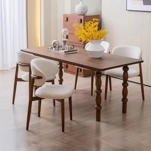 Silla <span class=keywords><strong>de</strong></span> Comedor Moderna <span class=keywords><strong>de</strong></span> Cuero con Respaldo Circular y Cojines Suaves Adecuada <span class=keywords><strong>para</strong></span> Familias Hoteles Cocinas - Product Image 2