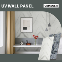 Lembar marmer UV Panel dinding dekorasi dalam ruangan ruang tamu 2800*1220 ukuran dapat disesuaikan Harga bagus tampilan marmer batu PVC