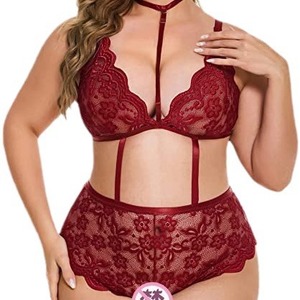 Lencería Sexy Estilo Europeo y Americano 2022, Encaje, Tirantes Finos, Body con Aberturas, Venta al Por Mayor de Fábrica - Product Image 5