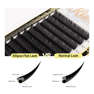 Marque privée Cachemire <span class=keywords><strong>Ellipse</strong></span> <span class=keywords><strong>Cils</strong></span> Plats Pointe Fendue Naturel Doux Léger Extensions De <span class=keywords><strong>Cils</strong></span> Plats Cil Wimpers - Product Image 3