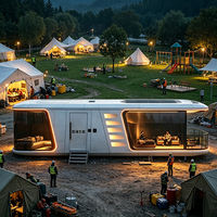 Maison mobile moderne de haute qualité, écologique, alimentée à l'énergie solaire, conteneur, mini-maison, capsule spatiale, hôtel-resort, villa, supermarché
