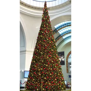 Árbol de Navidad gigante para exteriores, decoración con luz para centro comercial, Hotel, 5m, 6m, 7m, 10m, 15m, 20m