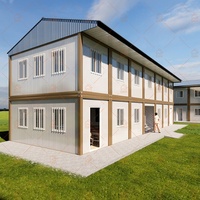 Maison conteneur en acier à panneaux sandwich, préfabriquée, isolée, moderne, modulable, à deux étages, 14,1 m², en kit, personnalisable, pour vente en gros