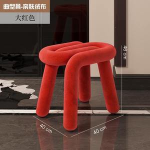 Creative Red Net Entrance Entry Sitting <b>Stool</b> Home Shoe Changing <b>Stool</b> with Door for <b>Bedroom</b> Makeup Ottomans & <b>Stools</b> - Product Image 3