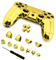 Coque de remplacement chromée complète avec boutons supérieurs et inférieurs pour manette PS4 Playstation 4 JDM-050 010 001 020 040 055