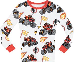 Pijamas de Manga Larga para Niños, Estampado de <span class=keywords><strong>Blaze</strong></span> and the <span class=keywords><strong>Monster</strong></span> Machines, 100% Algodón Suave |   Patrón de Monstertruck |   Lavable a máquina - Product Image 5