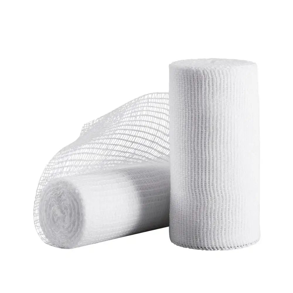 Fluff-rolo de bandagem médica estéril, elástico cirúrgico comprimido seco e bandagem para cuidados com feridos