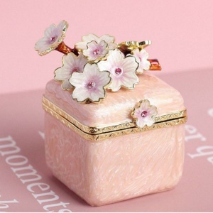 Promotion émail bibelot boîte à bijoux pour la décoration de la maison charmant porte-bijoux pour enfants petite boîte en métal - Product Image 2