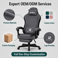 Chaise de Gaming Ergonomique en Maille avec Appui-tête et Support Lombaire, Relevage à Gaz 3 Positions, Inclinaison Multi-Angles - Chaise Pivotante de Bureau/Travail pour la Maison