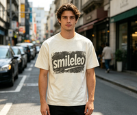 Camiseta de Hombre de Algodón Grueso, Estilo Vintage, con Estampado Gráfico Personalizado, Talla Grande