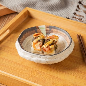 Plato Irregular de salsa de cerámica de <span class=keywords><strong>5</strong></span> pulgadas, vajilla para condimentos de cocina, platos para condimentos, cuenco para servir aperitivos - Product Image 6