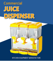 Vente flash : Distributeur de boissons rotatif à trois réservoirs pour la restauration, machine à jus commerciale