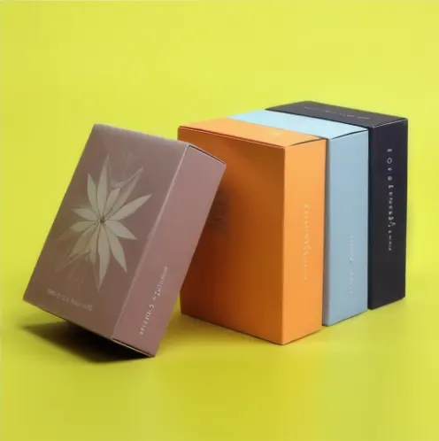 Small White Folding Carton Box Custom soap gift packaging Boxes For Medicine Cosmetic skincare Essential Oil perfume Packaging
