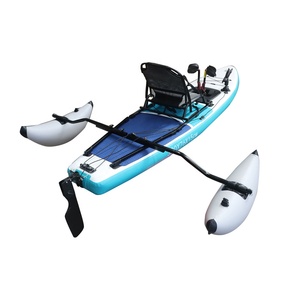 Planche à pagaie gonflable OEM 3,2 m pliable avec siège, nouvelle planche à pagaie en PVC pour la pêche en lac, le sauvetage et la navigation avec pédales - Product Image 4