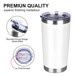 WeVi Vente en gros de gobelets isothermes en acier inoxydable de 20 oz, gobelets à café de voyage bon marché en argent, gobelets imprimés avec poignée - Product Image 4