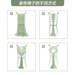 เก้าอี้ผ้า<span class=keywords><strong>ม่าน</strong></span>ตาข่ายด้าน<span class=keywords><strong>หลัง</strong></span>ลายดอกไม้สวยงามสำหรับตกแต่งฉากงานแต่งงาน<span class=keywords><strong>ผ้า</strong></span>ชีฟองมุกตกแต่งเก้าอี้ผ้าโปร่งด้าน<span class=keywords><strong>หลัง</strong></span> - Product Image 5