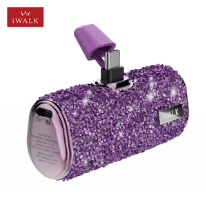 2025 món quà ý tưởng sang trọng kim cương Thiết kế mini Pocket ngân hàng điện 4500mAh Viên nang di động sạc tương thích với iPhone Samsung - Product Image 1