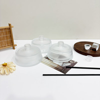 Flacon diffuseur de parfum en verre dépoli de luxe, vide, rond et plat, pour huiles essentielles, avec bouchon argenté, pour la décoration intérieure