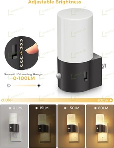 Lohas Led cảm biến chuyển động ánh sáng ban đêm tường cắm ánh sáng ban đêm 3 chế độ (Auto-off-on) Dimmable ánh sáng ban đêm với cảm biến chuyển động - Product Image 5