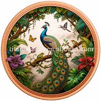 Pièce de monnaie en cuivre pur 999, 1 once Troy, ensemble Safari, médaille de collection représentant la faune en relief coloré, estampage par impression UV