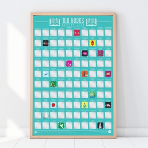 Affiche à gratter A2 « Liste des livres à lire » pour les amateurs de livres, les lecteurs et les étudiants - Product Image 2