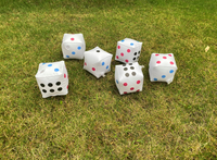 Jeu de dés géant gonflable en PVC Yatzy Set 6PC pour 3 ans et plus-TJ MARK Brand Indoor/Outdoor Use