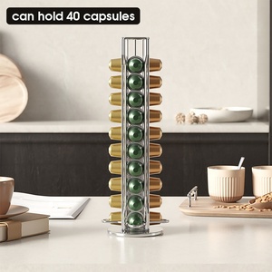 <span class=keywords><strong>Nespresso</strong></span> 40 cápsulas de café organizador de almacenamiento de Metal Caddy soporte estante para oficina en casa - Product Image 3
