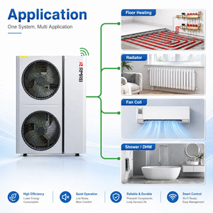 ปั๊มความร้อนแบบอากาศสู่น้ำ R32/05ZR/16.8kW  กำลังทำความเย็น 12.5kW ประหยัดพลังงาน ประสิทธิภาพสูง ERP A+++ CE ระบบปรับอากาศสำหรับบ้านพักอาศัย - Product Image 3