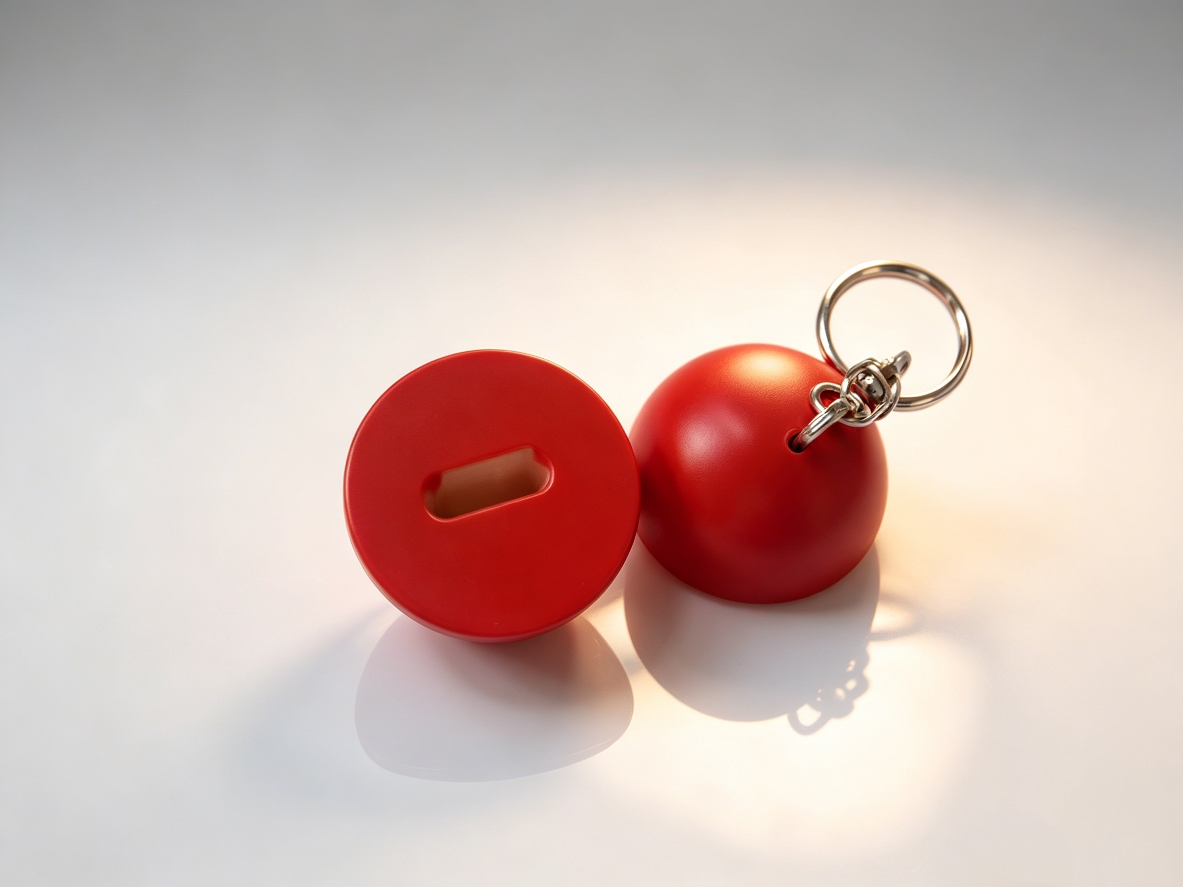 Glossy Red Spherical <strong>Plastic</strong> Mini <strong>USB</strong> <strong>Flash</strong> <strong>Drive</strong> Storage <strong>Case</strong> for Travel Custom Logo Portable U Disk