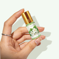 Nouveau Flacon Personnalisé 3ml – Parfum Roll-on Huile de Jasmin Floral, Clou de Girofle et Musc Arabe pour Femme – Bille en Verre