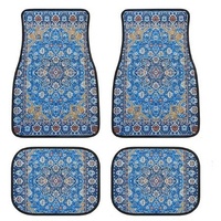 Vente en gros de tapis de voiture rétro imprimé bohème ensemble de quatre pièces de tapis absorbant en caoutchouc pour