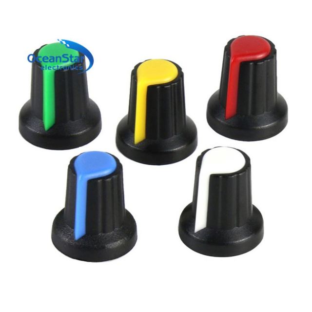 WH148 Knob AG2 A-2 Plastic Potentiometer Knob Hat Suitable for 6mm Diameter plum Handle