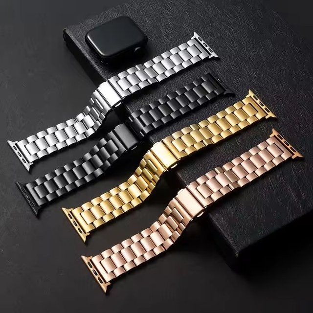 Heavy Duty Stainless Steel Watch Band for Apple Watch Ultra 3 2 Series 11 10 9 8 7 46mm 49mm Silver Metal Strap for Men Women