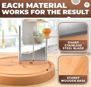 Trancheuse à <span class=keywords><strong>fromage</strong></span> en acier inoxydable écologique la plus vendue avec planche en bois de chêne et boucleur à chocolat - Product Image 5