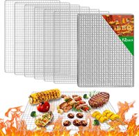 Accessoire de barbecue d'extérieur : Grille de cuisson carrée en fer pour barbecue