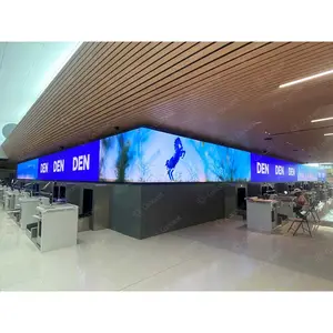 Wall Led Display FIP Indoor 90 Degree Right Angle Cube Led Display Screen Square Column Video Wall Panel Advertising Ledwall Ecran Display