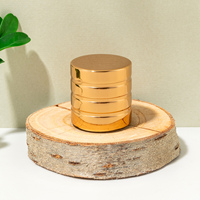 Tapón Magnético de Lujo en Forma de Cilindro para Perfumes, Tapones de Metal Pesado para Perfumes, Color Dorado Brillante de Alta Gama Personalizado para Perfumes