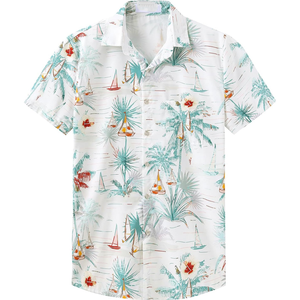 Camisa DE BODA Verano Manga corta Botón Abajo Camisas para hombre Camisa elegante casual Hombres Botón Hawaiano Manga corta Playa Verano - Product Image 3