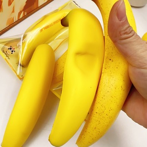 Squishyfun Nostalgic Ripe Banana Stress Relief Squeeze Toy Soft Pleasant Touch Fast Slow Rebound Made Durable PU <b>Foam</b> Material - Product Image 2