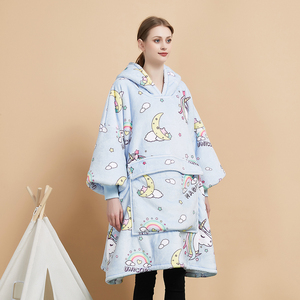 맞춤형 크리스마스 선물 어린이 애완 동물 잠옷 봉제 웨어러블 담요 까마귀 담요 운동복 - Product Image 2