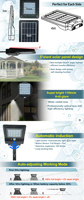 Lampes solaires murales à capteur de mouvement pour jardin, économie d'énergie, installation facile, brevetées, 4W LED