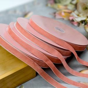 High quality Flocking Polyester <b>Ribbon</b> Christmas Decoration Handmade <b>Hair</b> Accessories Material DIY Bow Packaging - Product Image 4