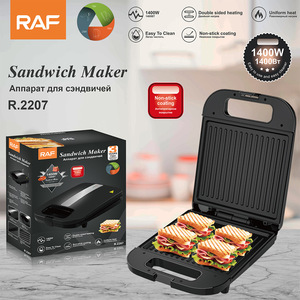 Breakfast Non-Stick Coated Plates 4 Slicers <b>Toaster</b> Panini Press Grill Panini Maker Sandwich Maker - Product Image 6