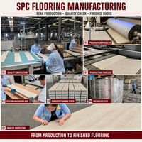 Plancher SPC à épaisseur personnalisée, surface gaufrée, écologique, sans formaldéhyde, à âme rigide, pour salle de bain et cuisine