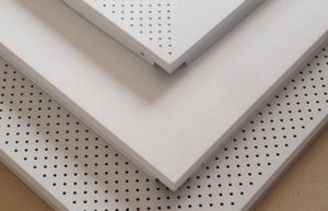 Panneau en aluminium perforé composite métallique moderne à haute acoustique avec âme en laine de verre pour terminal aéroportuaire extérieur - Product Image 2